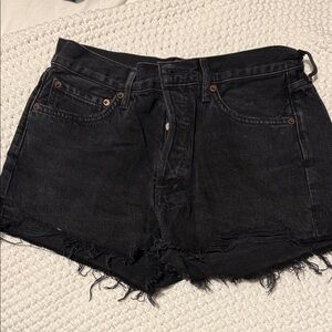 Agolde Black Jean Shorts